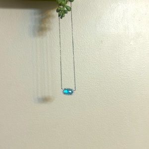 Worn blue/silver Kendra Scott necklace!